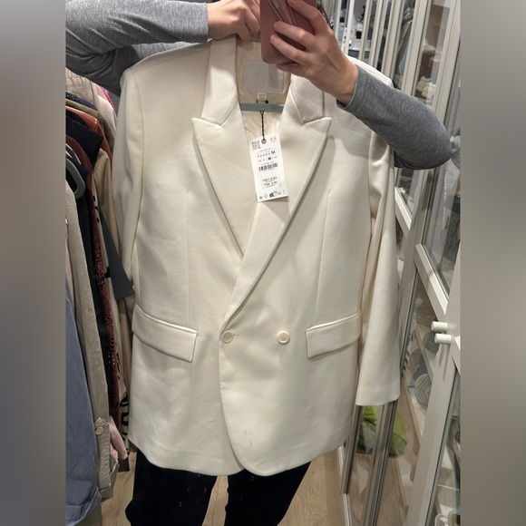 Zara ZW COLLECTION DOUBLE BREASTED JACKET size M NWT - Picture 13 of 13